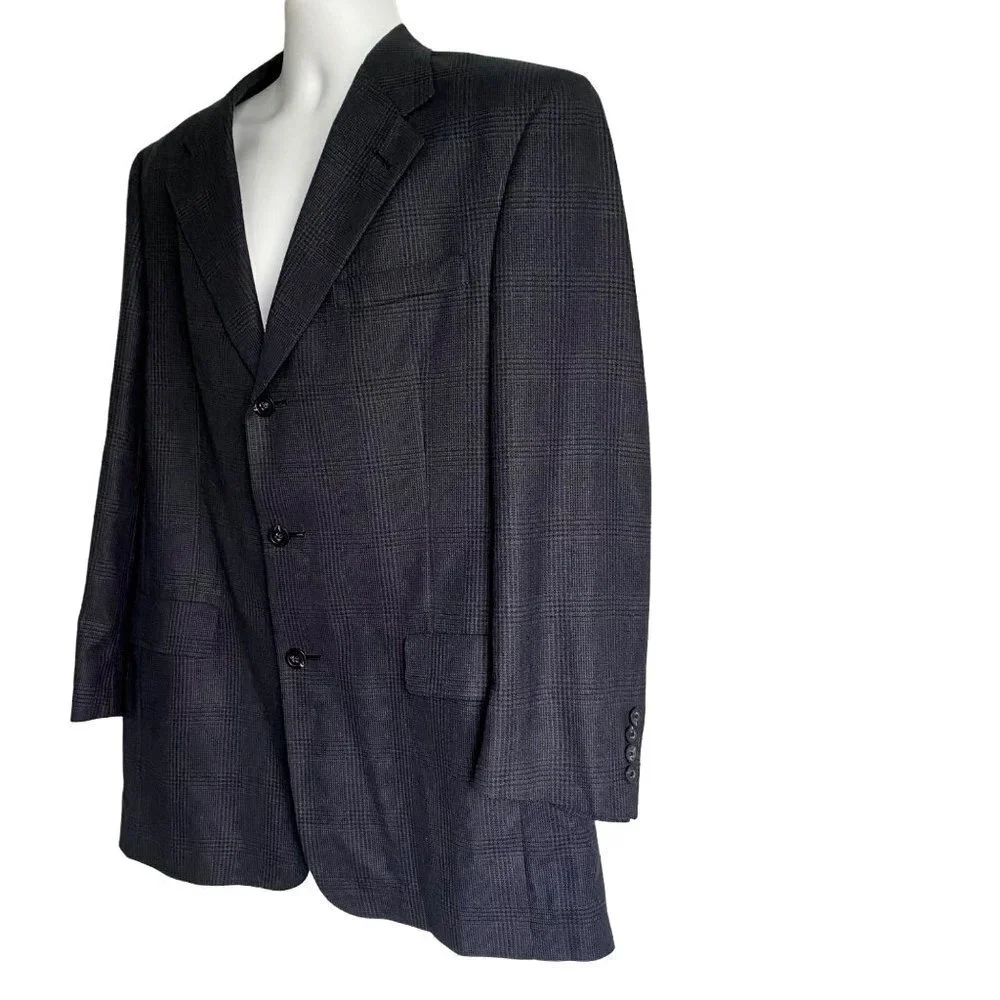Hart Schaffner Marx 3 Button Sport Coat Jacket Blazer 42L